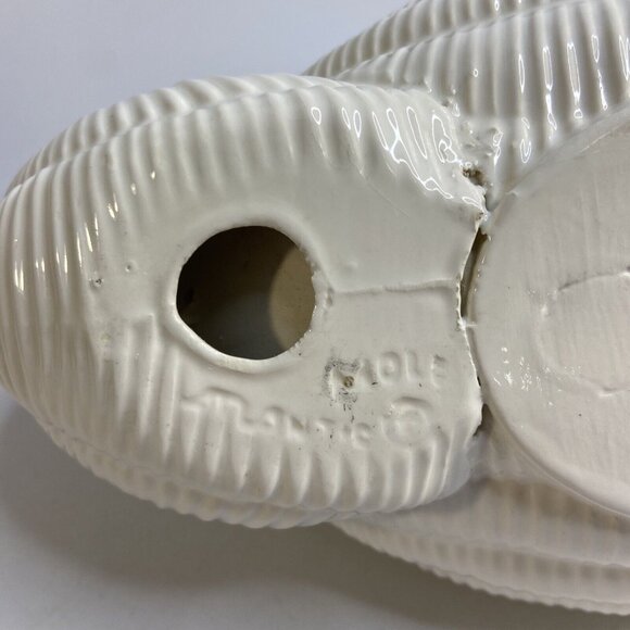 Vtg Atlantic Mold Swan Planter Cachepot Basket White Ceramic Duck Goose - Picture 5 of 6